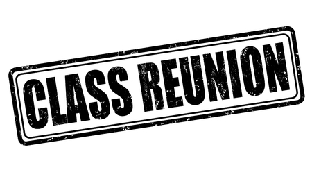 へようこそ私たちクラスの再会グランジ スタンプ白 ベクトル イラストのイラスト素材 ベクタ Image