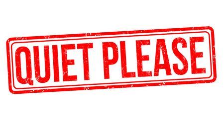 Quiet please grunge rubber stamp on white background, vector illustration - 99901913