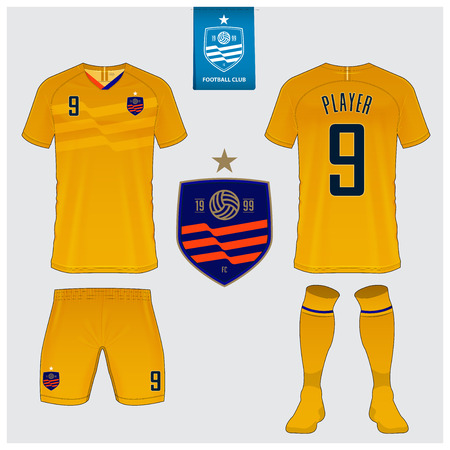 Soccer Jersey Or Football Kit Mockup Template Design For Sport Royalty Free Cliparts Vectors And Stock Illustration Image 121540401