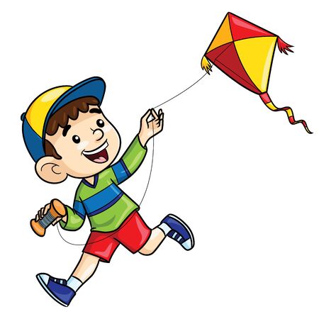 4,515 Child Flying Kite Cliparts, Stock Vector and Royalty Free Child Flying  Kite Illustrations