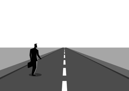 長い道のりにあるビジネスマンのビジネスコンセプトベクトルイラスト のイラスト素材 ベクタ Image 長い道のりにあるビジネスマンのビジネスコンセプトベクトルイラスト のイラスト素材 ベクタ Image