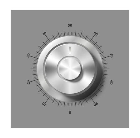 Cadran rond de réglage Banque d'images