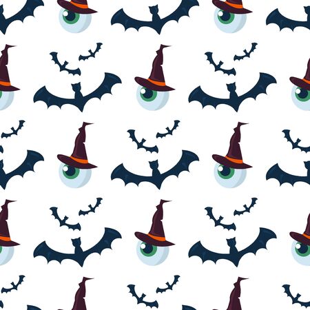 ハロウィーンのシームレスなパターン目装飾ゴースト 怖い壁紙ホラーは ハロウィーンのシームレスなパターンの不気味なシルエットをデザインします 休日 10 月の怖いハロウィーンのシームレスなパターンの恐怖のテクスチャです のイラスト素材 ベクタ Image