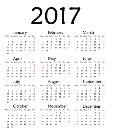 calendario simple para 2018 vector plantilla de diseño de la fecha