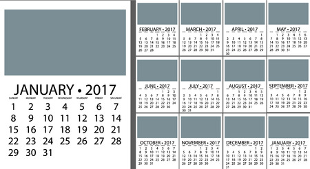 calendario simple para 2018 vector plantilla de diseño de la fecha