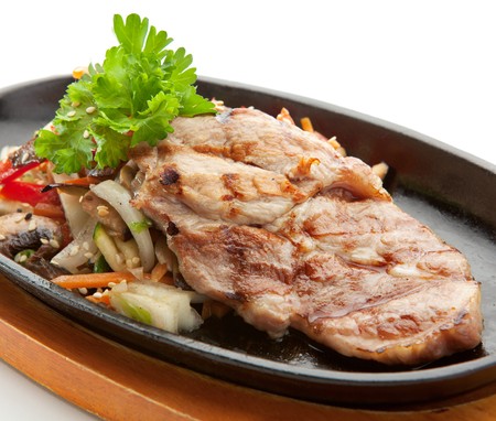grilled pork: Grilled Foods - BBQ Pork with Vegetables