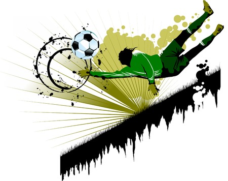 ゴールキーパー でゲート ベクター イラスト 危険な瞬間 のイラスト素材 ベクタ Image