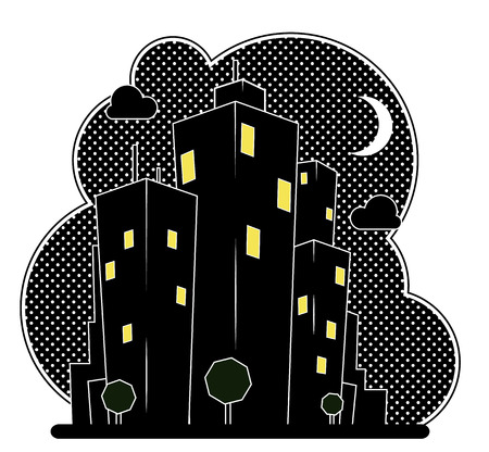 家のシルエット シンプルなイラストで夜景と相まって のイラスト素材 ベクタ Image 家のシルエット シンプルなイラストで夜景と相まって のイラスト素材 ベクタ Image