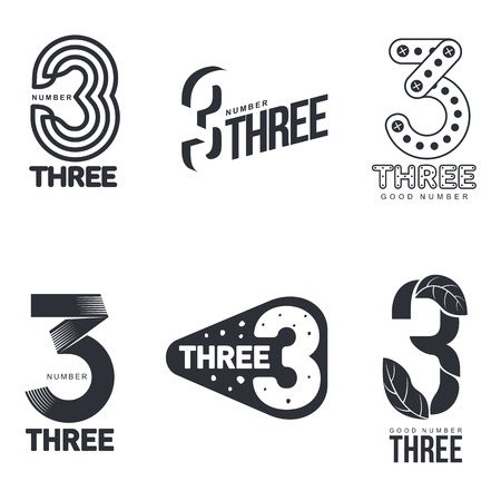 number three template