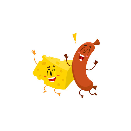 フランクフルト ソーセージとチーズはチャンク踊って喜んで一緒に 白い背景で隔離の漫画ベクトル図の文字です 変なチーズとソーセージの文字 人間の顔でマスコット のイラスト素材 ベクタ Image フランクフルト ソーセージとチーズはチャンク踊って喜んで一緒に 白い背景で隔離の漫画ベクトル図の文字です 変なチーズとソーセージの文字 人間の顔でマスコット のイラスト素材 ベクタ Image