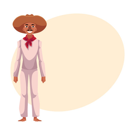 伝統的な民族衣装でメキシコ人男性は白い服と赤いネクタイ テキスト漫画ベクトル図です 国民服でメキシコ人男性の完全な長さの肖像画 のイラスト素材 ベクタ Image 伝統的な民族衣装でメキシコ人男性は白い服と赤いネクタイ テキスト漫画ベクトル図です 国民服でメキシコ人男性の完全な長さの肖像画 のイラスト素材 ベクタ Image