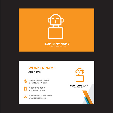 cyborg business card design template visiting for your company modern horizontal identity card vector