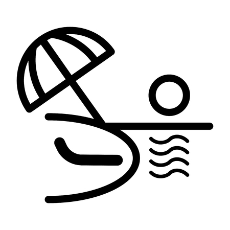 海沿岸イラストの白黒スケッチ のイラスト素材 ベクタ Image