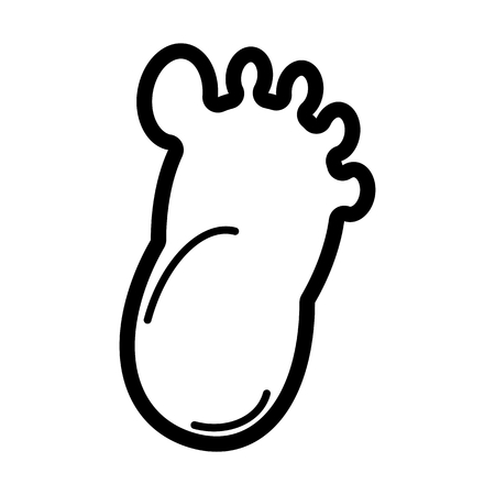 赤ちゃん足の簡単な印刷のベクター アイコン 黒と白の足のイラストです 概要線形アイコン のイラスト素材 ベクタ Image 7175