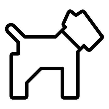 犬の単純なベクトルアイコン 犬のシルエットの白黒イラスト 線形ペットアイコンの輪郭 Eps10 のイラスト素材 ベクタ Image 犬の単純なベクトルアイコン 犬のシルエットの白黒イラスト 線形ペットアイコンの輪郭 Eps10 のイラスト素材 ベクタ Image