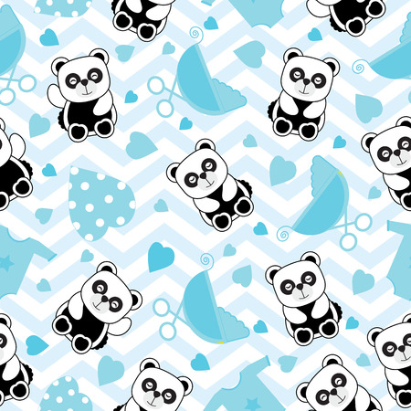 パンダ柄のイラスト素材 ベクタ Image