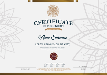 layout of certificate