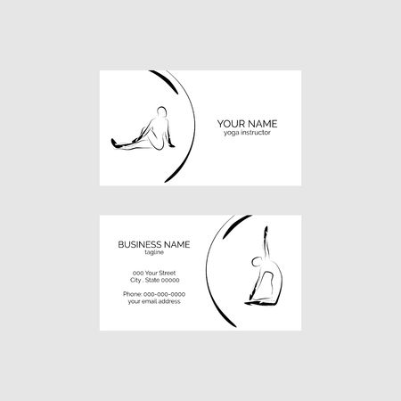 Yoga Business Card Vector Template Royalty Free Cliparts Vectors And Stock Illustration Image