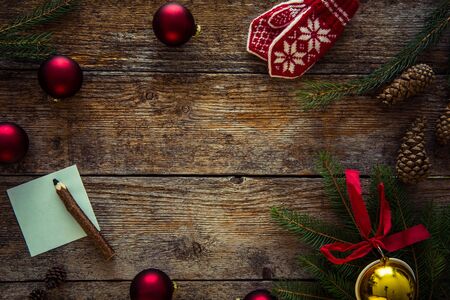 collection of christmas ornaments on a wooden christmas background space for text stock photo - Wooden Christmas Ornaments collection of christmas ornaments on a wooden christmas background space for text stock photo - Wooden Christmas Ornaments