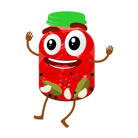 トマトのマリネを面白いガラス瓶キャラ漫画ベクトル イラスト白背景に分離します 顔 腕と脚を笑顔でひと瓶 ホーム缶詰 マリネ コショウ 月桂樹の葉 の写真素材 画像素材 Image トマトのマリネを面白いガラス瓶キャラ漫画ベクトル イラスト白背景に分離します 顔 腕と脚を笑顔でひと瓶 ホーム缶詰 マリネ コショウ 月桂樹の葉 の写真素材 画像素材 Image