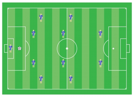 4 3 1 2 サッカー戦術スキームのイラスト素材ベクタ Image