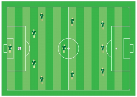 4 3 1 2 サッカー戦術スキームのイラスト素材ベクタ Image