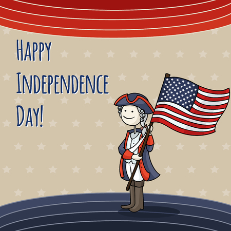 アメリカ国旗バナー独立記念日ベクトル上の子供のイラスト素材 ベクタ Image アメリカ国旗バナー独立記念日ベクトル上の子供のイラスト素材 ベクタ Image