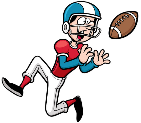 vector illustration of cartoon american football player royalty free