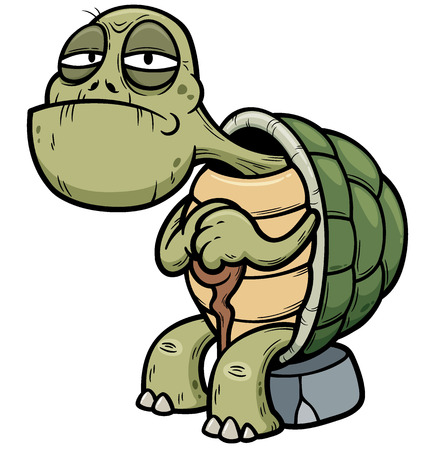 Vector illustration of Cartoon Old turtle - 31737750