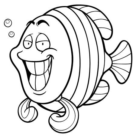 ベクトル漫画の魚のイラスト 塗り絵のイラスト素材 ベクタ Image ベクトル漫画の魚のイラスト 塗り絵のイラスト素材 ベクタ Image
