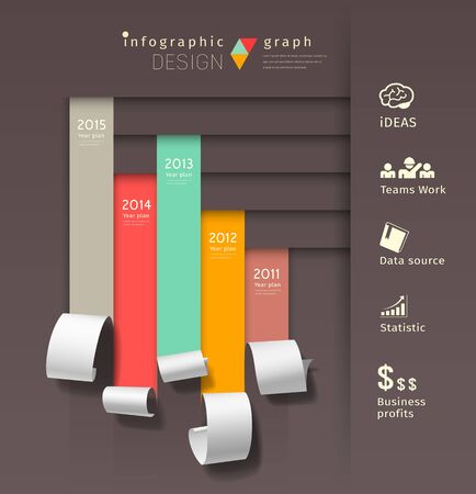 infographics graph paper roll vertical design royalty free cliparts roll of graph paper