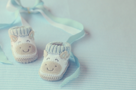 knitted baby boy shoes