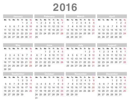 annual calendar