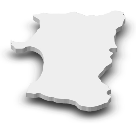 岩手 影をグレーの部品として 日本州の地図 の写真素材 画像素材 Image