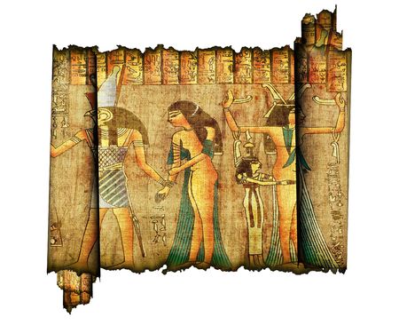 le seggiole comuni ,,, - Pagina 5 4555279-old-roll-of-egyptian-papyrus-isolated-on-white