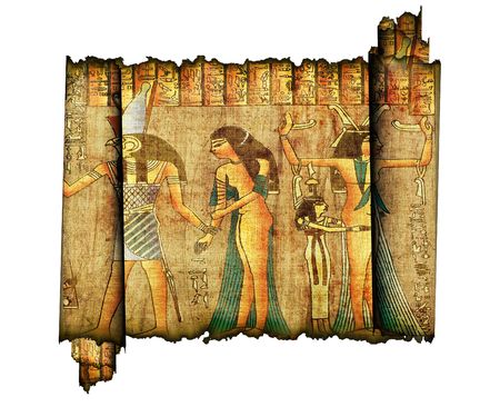 le seggiole comuni ,,, - Pagina 8 4555279-old-roll-of-egyptian-papyrus-isolated-on-white