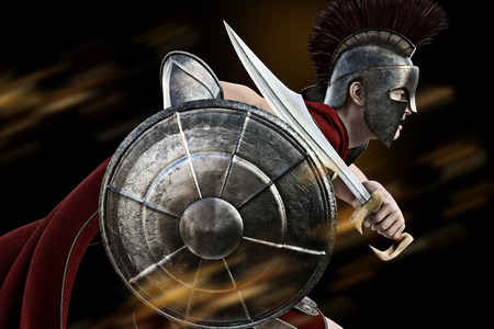 Il Walhalla, leggenda germanica a puntate. 52448677-spartan-charge-spartan-warrior-in-battle-dress-attacking--photo-realistic-3d-model-scene