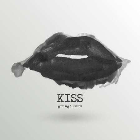 官能的な唇ベクトル イラストの白黒のぼやけたシルエット のイラスト素材 ベクタ Image 官能的な唇ベクトル イラストの白黒のぼやけたシルエット のイラスト素材 ベクタ Image