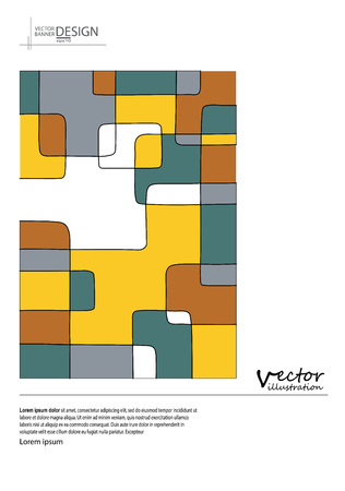 Abstract color geometric background with place for your text vector illustration