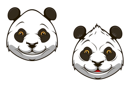 面白い中国パンダのクマのマスコット デザインを頭します のイラスト素材 ベクタ Image 面白い中国パンダのクマのマスコット デザインを頭します のイラスト素材 ベクタ Image