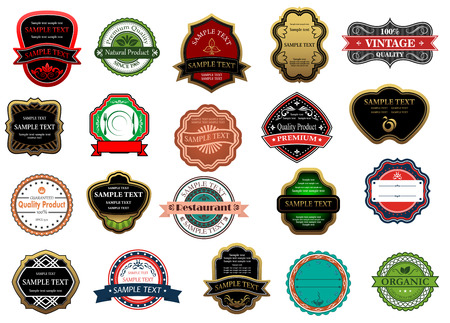 Badges and labels set for retail or sale industry design