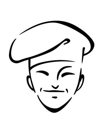 シェフやパン屋の帽子と帽漫画のスタイルの設定のイラスト素材 ベクタ Image