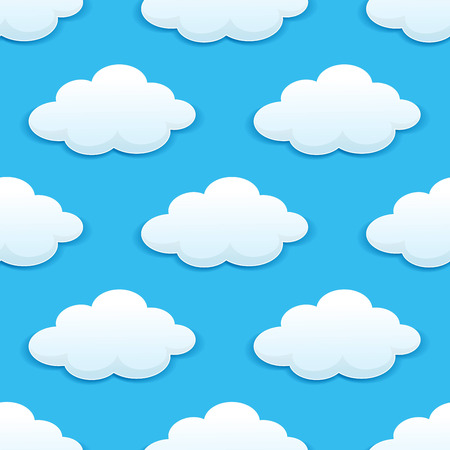 青い空の子供の壁紙 タイル 繊維正方形フォーマットの設計に適した白とフワフワの雲のシームレスなパターン のイラスト素材 ベクタ Image 青い空の子供の壁紙 タイル 繊維正方形フォーマットの設計に適した白とフワフワの雲のシームレスなパターン のイラスト素材 ベクタ Image