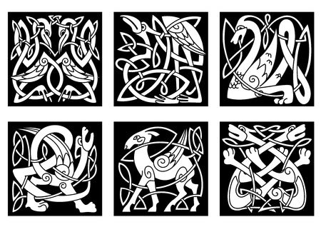 mythical celtic animals heron dragon wolves deer gryphon mythical celtic animals heron dragon wolves deer gryphon