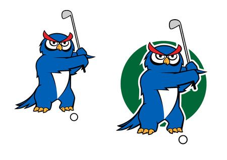 様々 なスポーツのボールのアイコンとフクロウのスポーツ チームのマスコット のイラスト素材 ベクタ Image