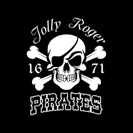 バンダナでひげドクロの海賊のイラスト のイラスト素材 ベクタ Image