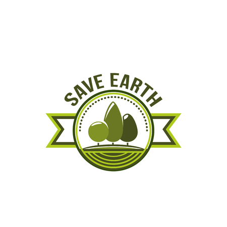 Ecology eco environment vector green tree icon