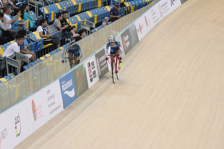 Indoor track cycling meeting at hong kong Imagens