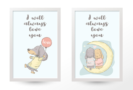 手描きかわいい漫画ダックスフント水彩風の彼氏をキスします のイラスト素材 ベクタ Image 手描きかわいい漫画ダックスフント水彩風の彼氏をキスします のイラスト素材 ベクタ Image