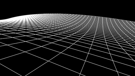 Retro cyberspace grid net polygonal wireframe landscape drawing graphics illustration background new quality vintage style cool nice beautiful 4k stock image